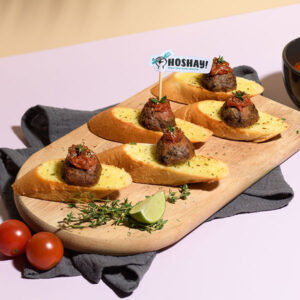 Tomato Mushroom Meatball with Roasted Bread-cover